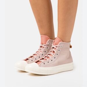 Converse Chuck Taylor All Star high top sneakers in pink and white!